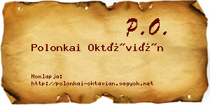 Polonkai Oktávián névjegykártya